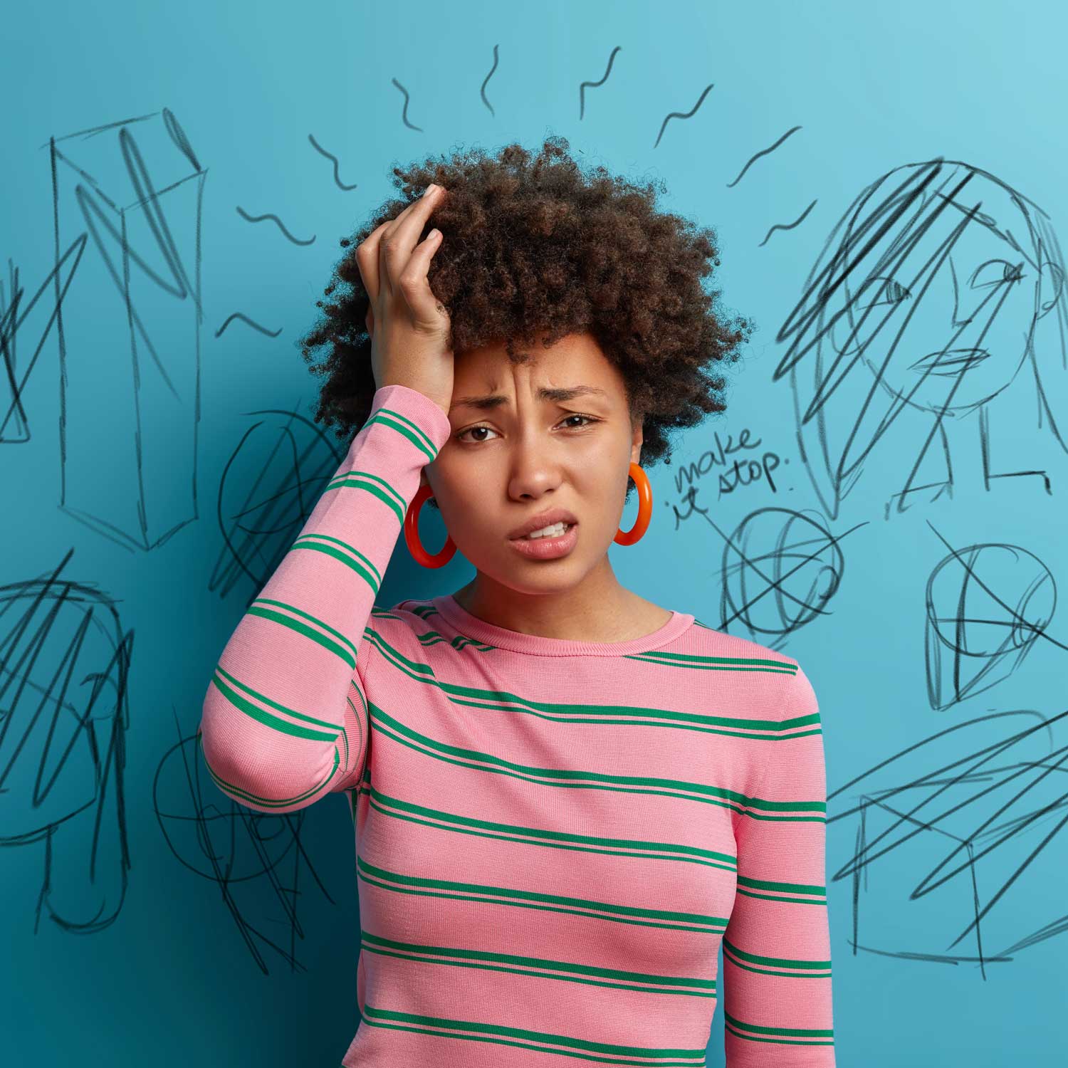woman artists frustrated because she can't draw like she would would like to